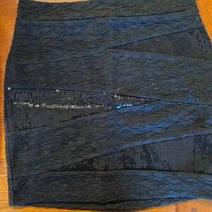 Forever 21 Black Textured Mini Skirt